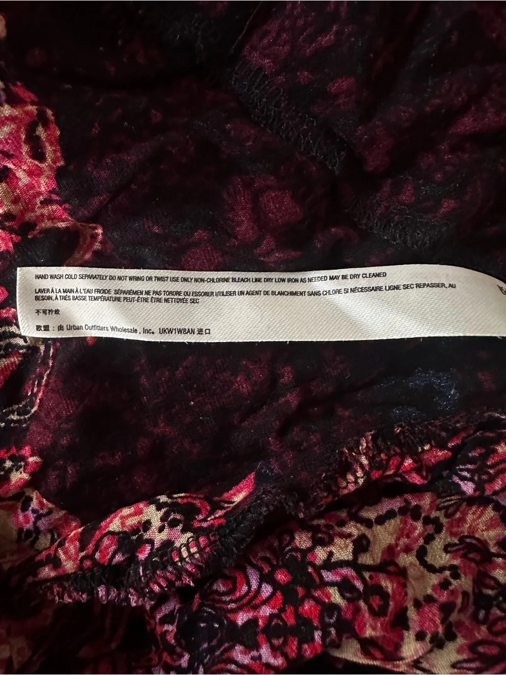 Free People Burgundy and Magenta Printed Camisole